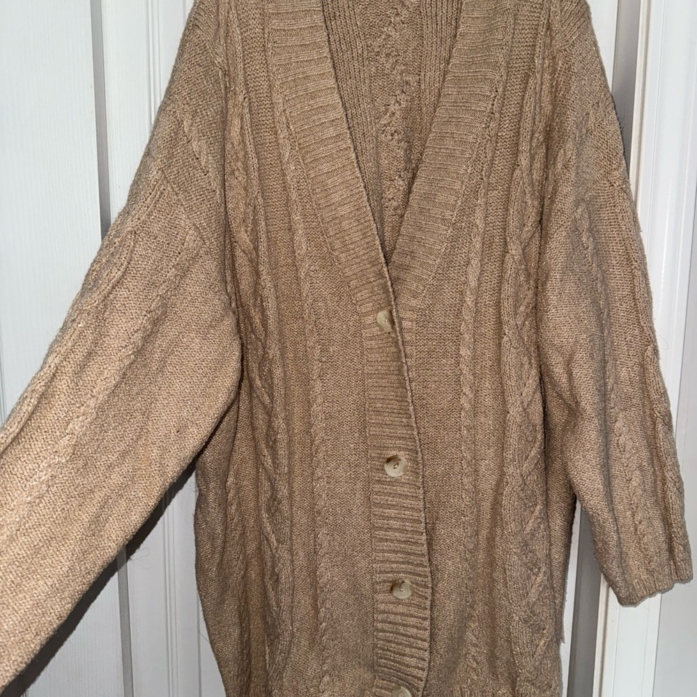 Old Navy Cable Knit Cardigan - Brown